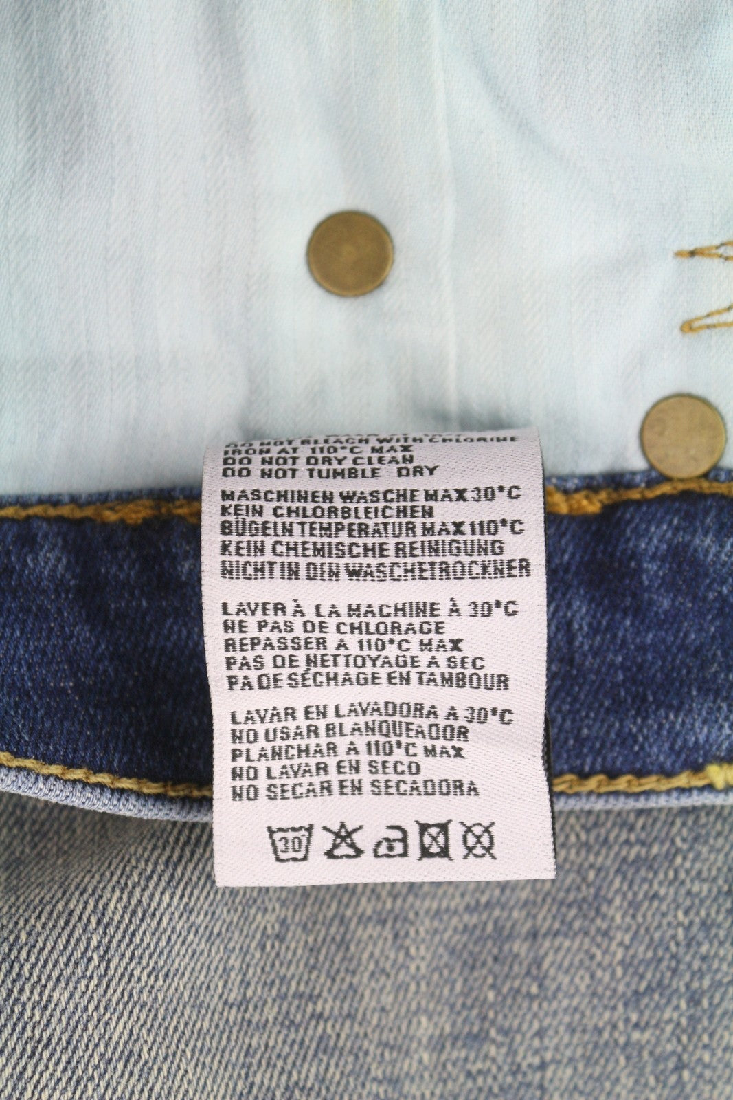 R13 Women Jeans 24 Blue Painted Dirty Look Cropped Ankle Denim