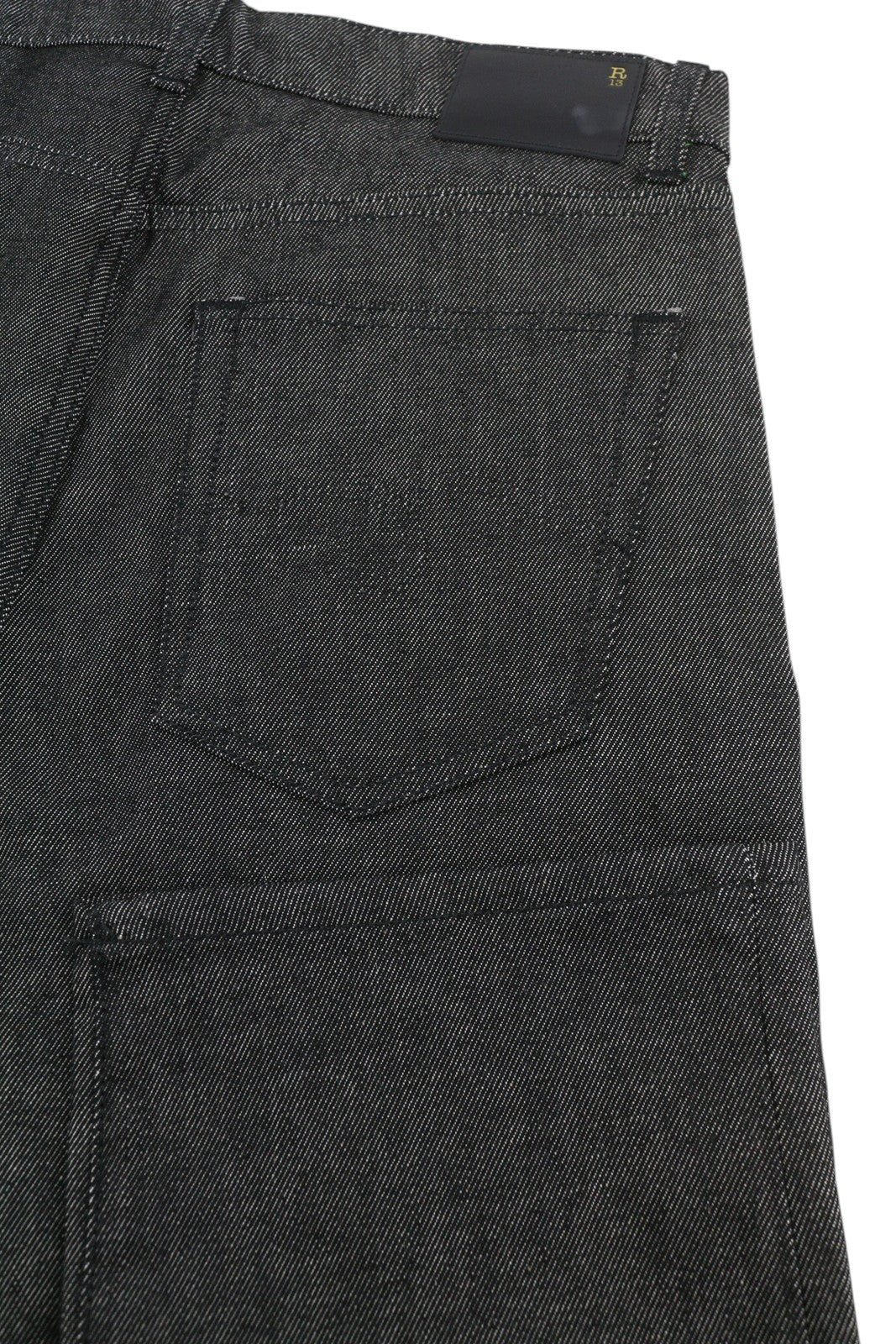 R13 Boyfriend Women Jeans 27 Vintage Grey Straight Cropped Ankle Denim