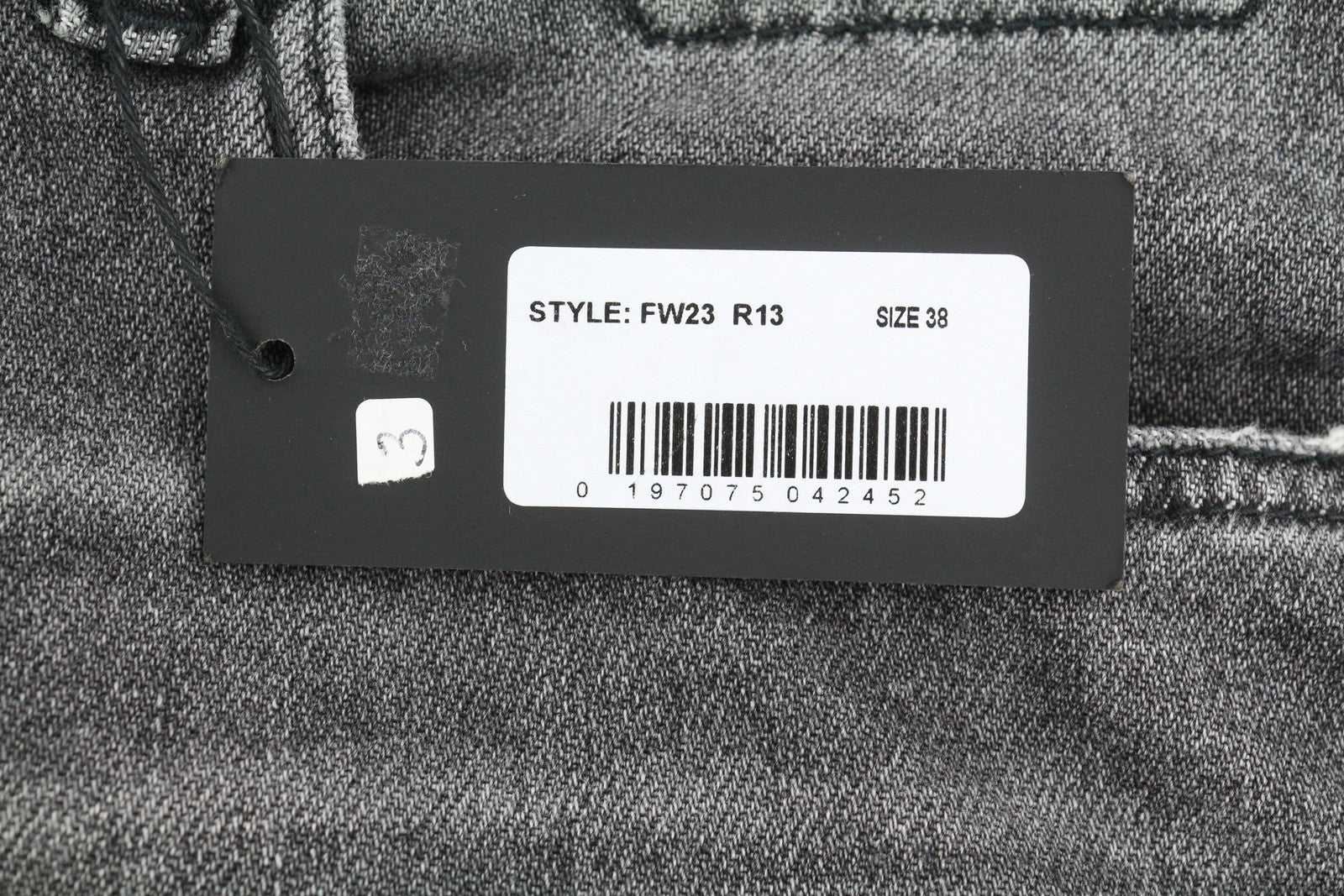 R13 Jesse Women Jeans 38 Vintage Grey Drop Crotch Baggy Dark Denim