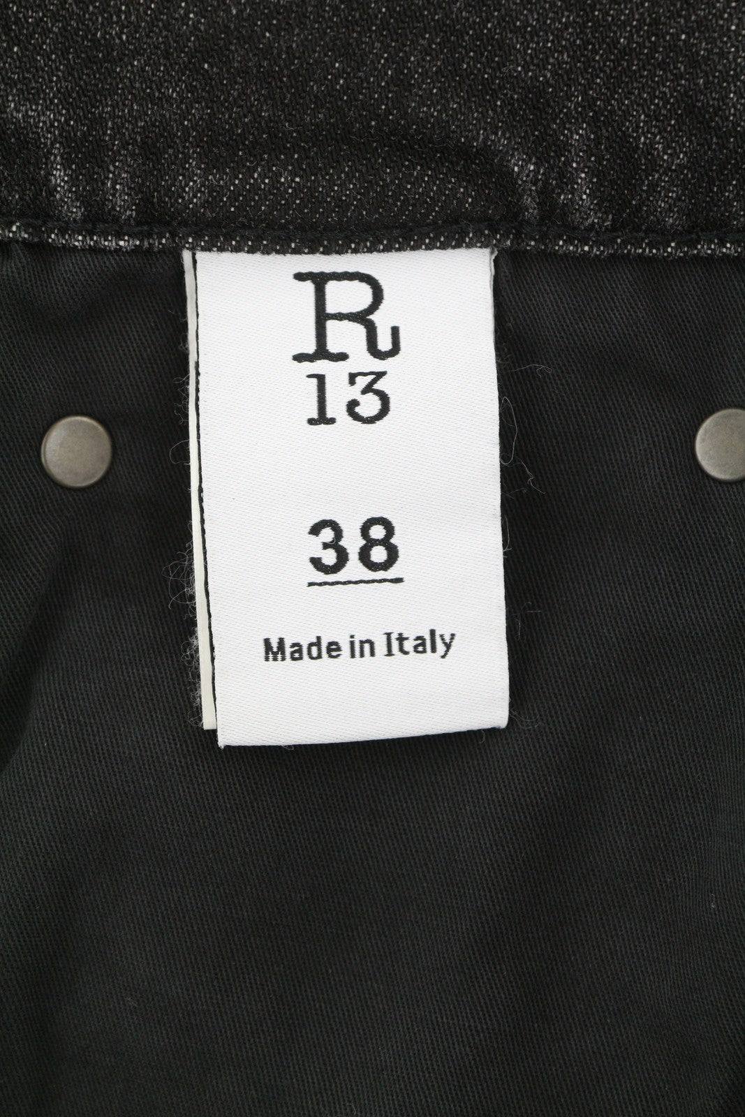 R13 Jesse Women Jeans 38 Vintage Grey Drop Crotch Baggy Dark Denim