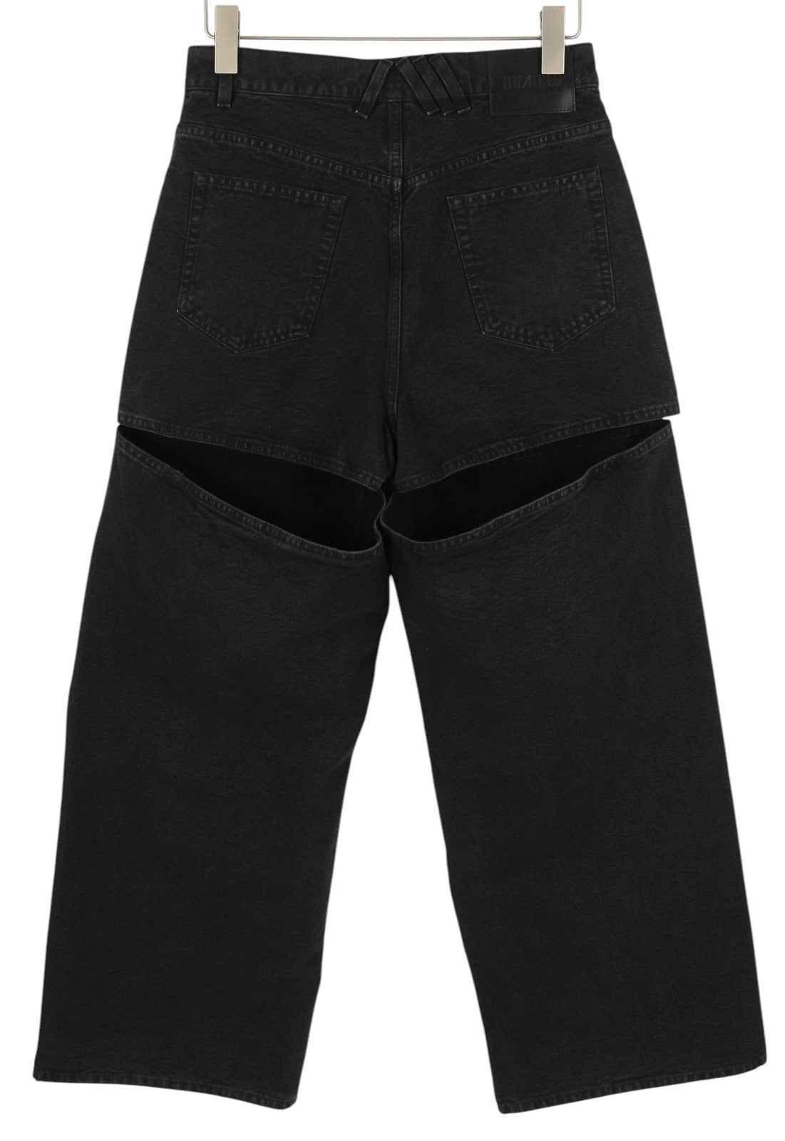 THE ATTICO Women Jeans 27 Black Loose Baggy Cut Out Detail FW25 RRP590