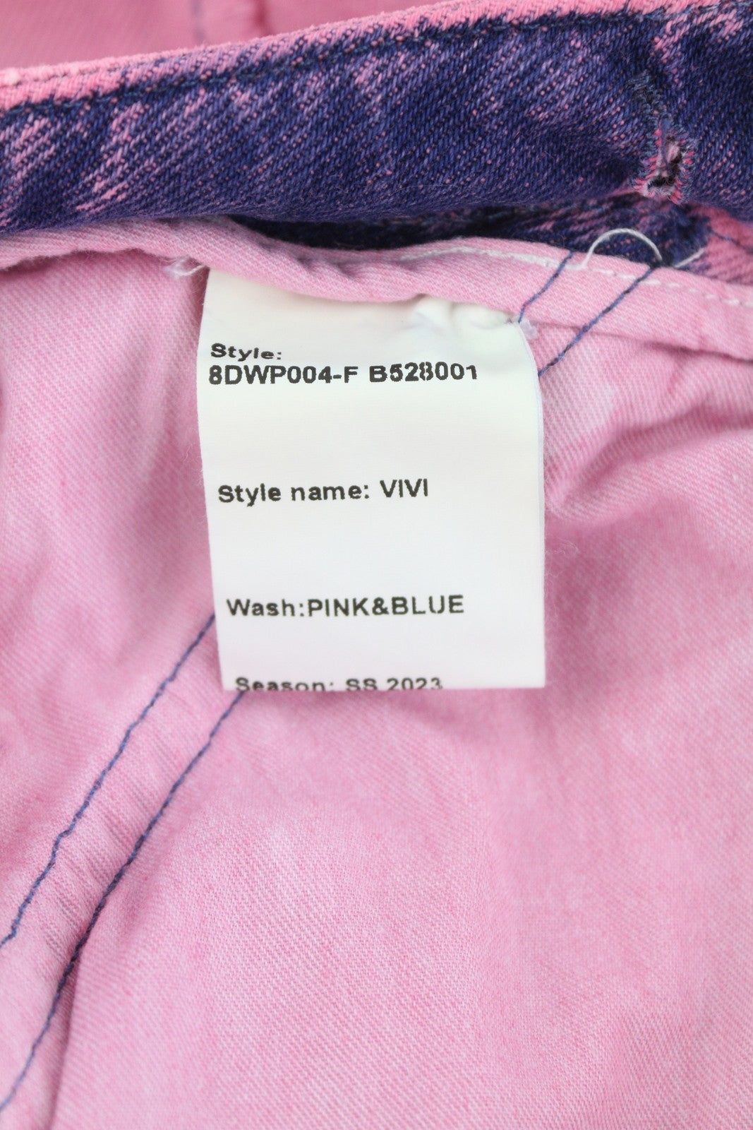 DARKPARK Vivi Cargo Women Jeans 27 PB Pink Blue Relaxed Wide Denim