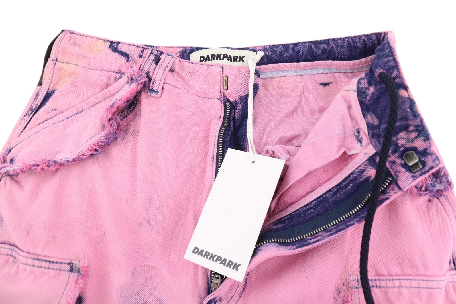 DARKPARK Vivi Cargo Women Jeans 25 PB Pink Blue Loose Leg Denim