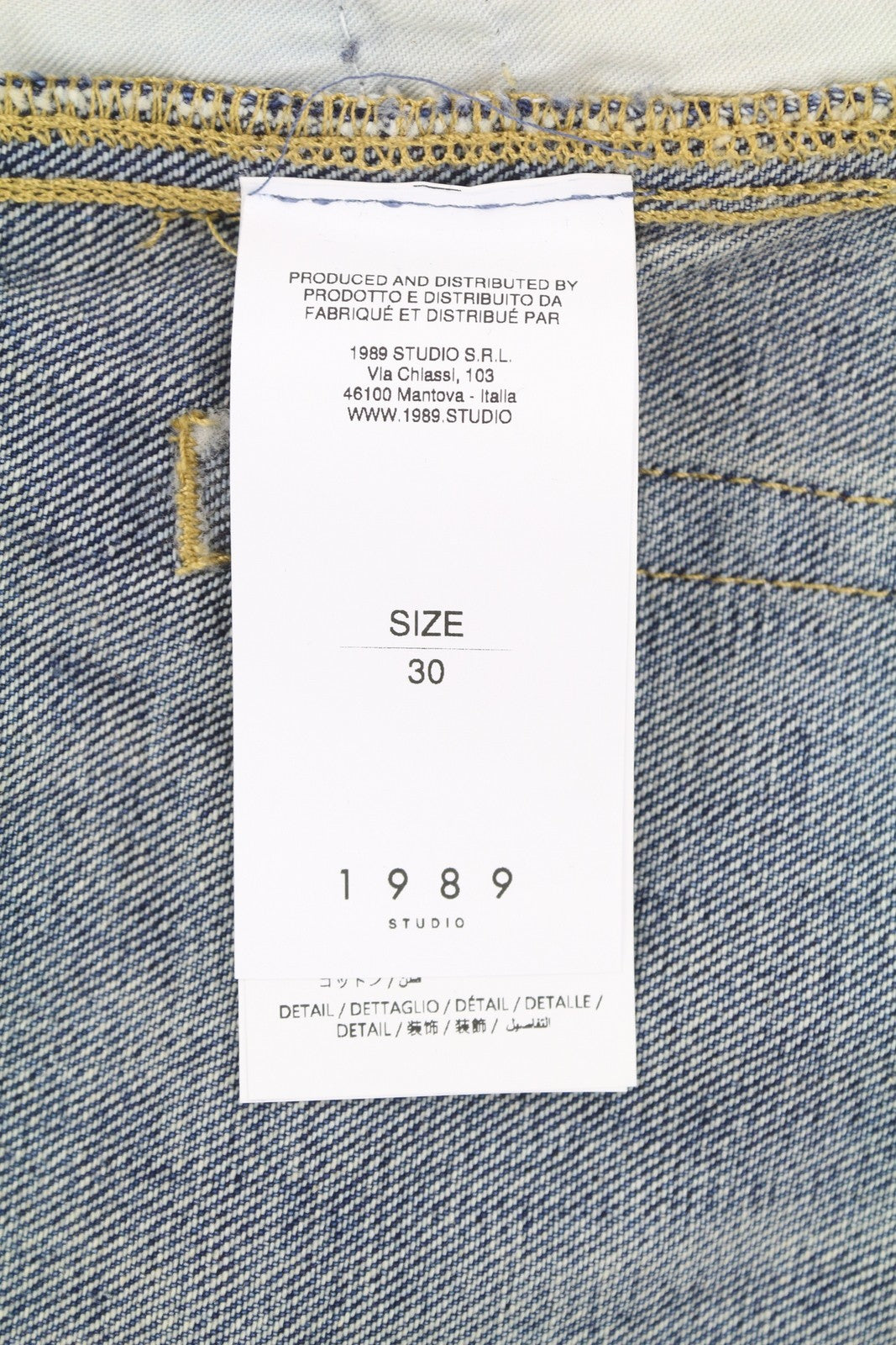 1989 STUDIO Old Mastiff Men Jeans W30 Blue Faded Wide Leg RRP420