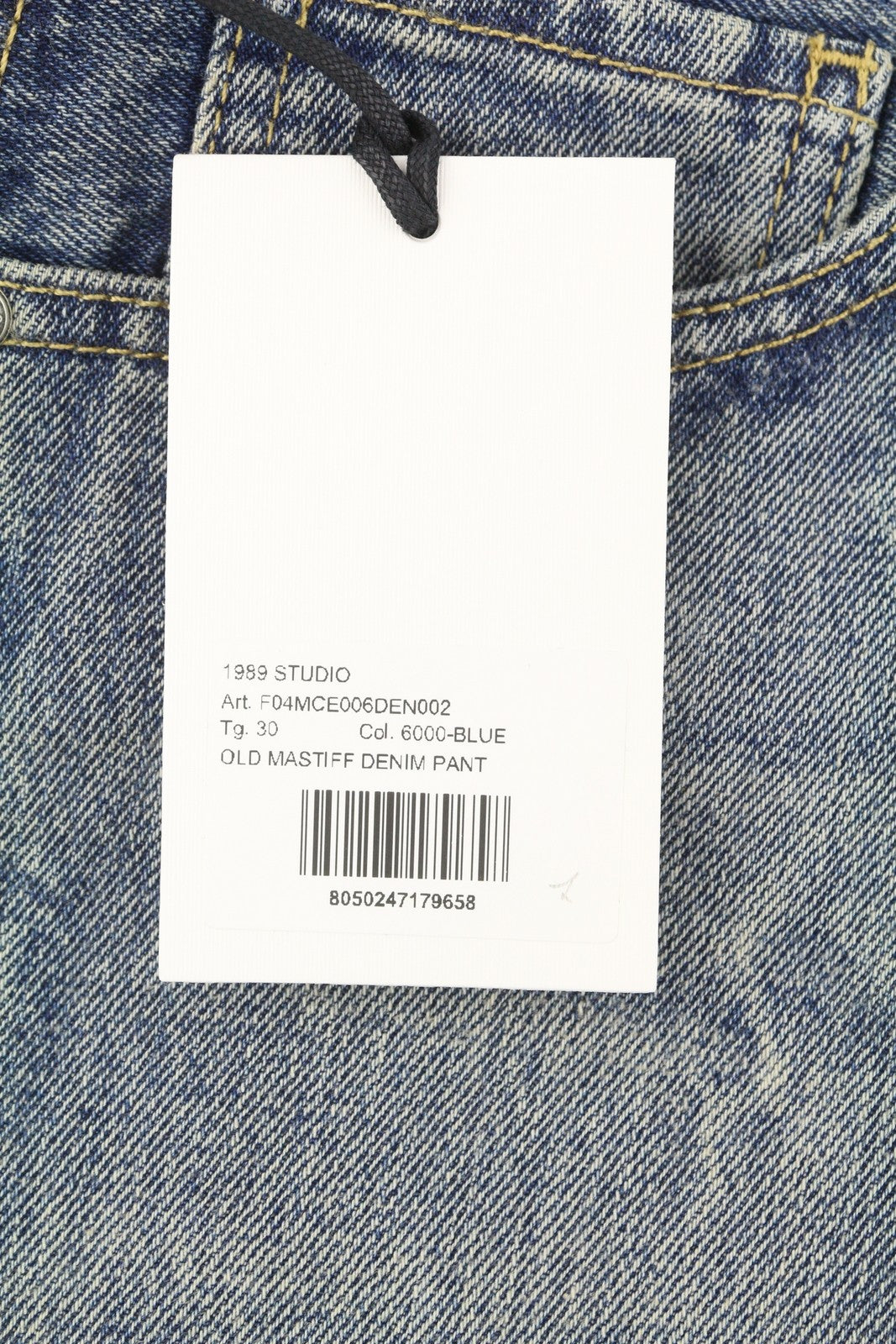 1989 STUDIO Old Mastiff Men Jeans W30 Blue Faded Wide Leg RRP420