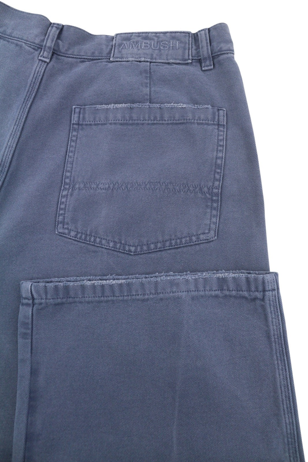 AMBUSH Worker Men Trousers M Navy Loose Patch Pocket Zip RRP415