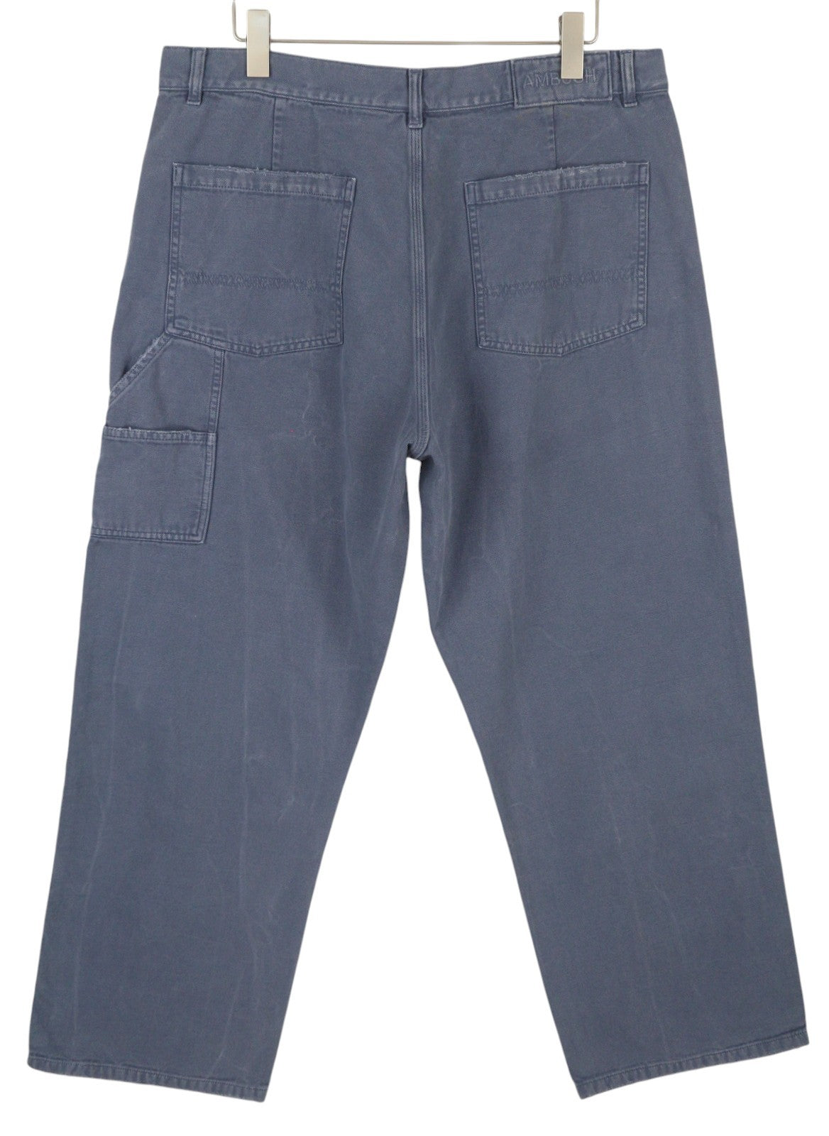 AMBUSH Worker Men Trousers XL Navy Relaxed Patch Pocket Zip RRP415