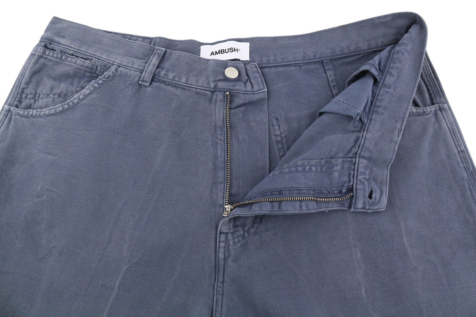 AMBUSH Worker Men Trousers XL Navy Relaxed Patch Pocket Zip RRP415