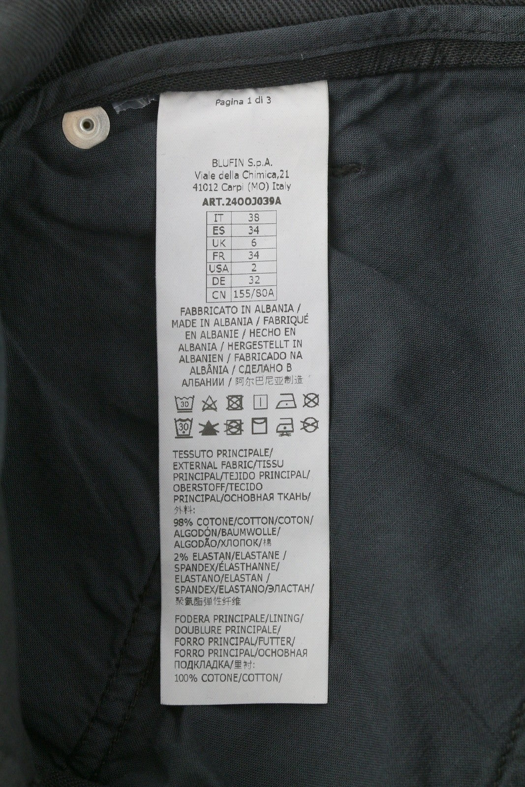 BLUMARINE J. Cargo Women Trousers 38 Black Relaxed Patch Pocket Belt RRP427