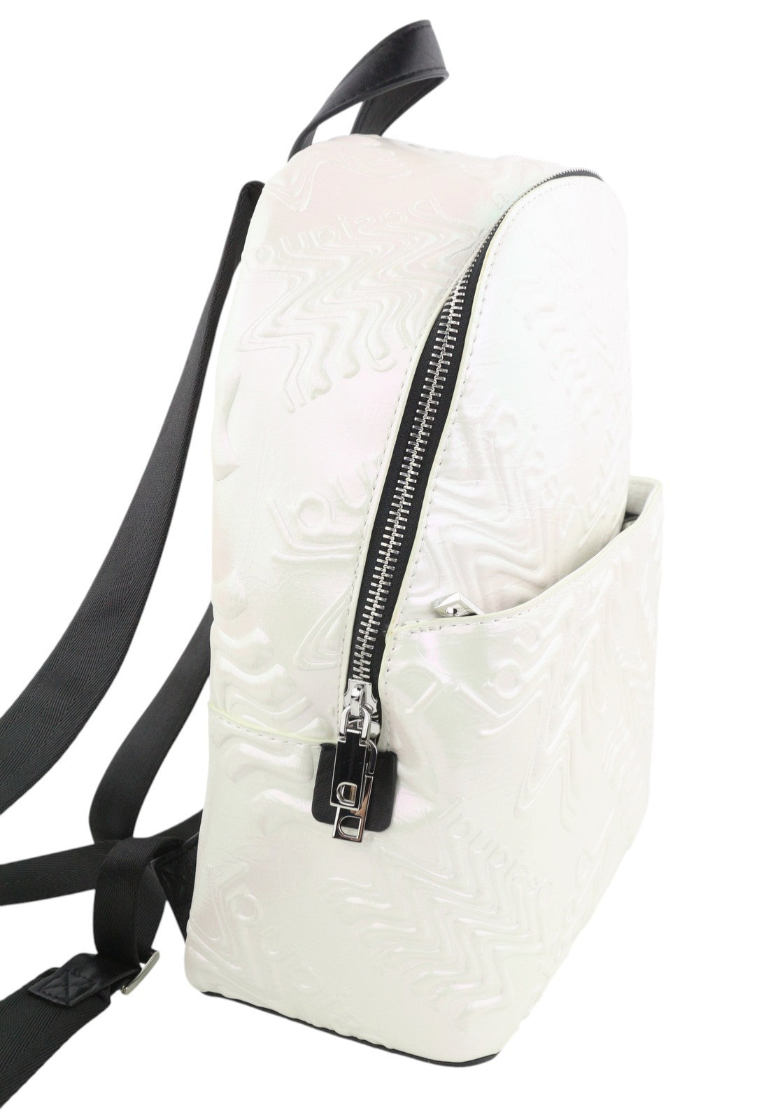 DESIGUAL Back Metalover Mombasa Mini Women Bag OS White Shiny Backpack