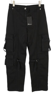 BLUMARINE J. Cargo Women Trousers 44 Black Patch Pockets Belt RRP427