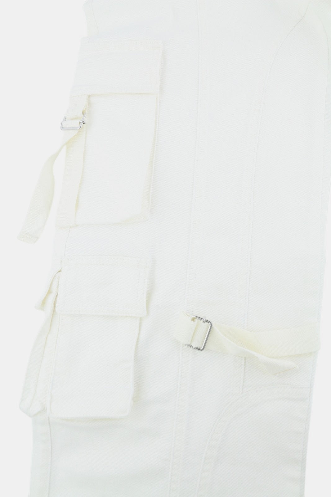 BLUMARINE J. Cargo Women Trousers 40 White Patch Pockets Belt RRP427