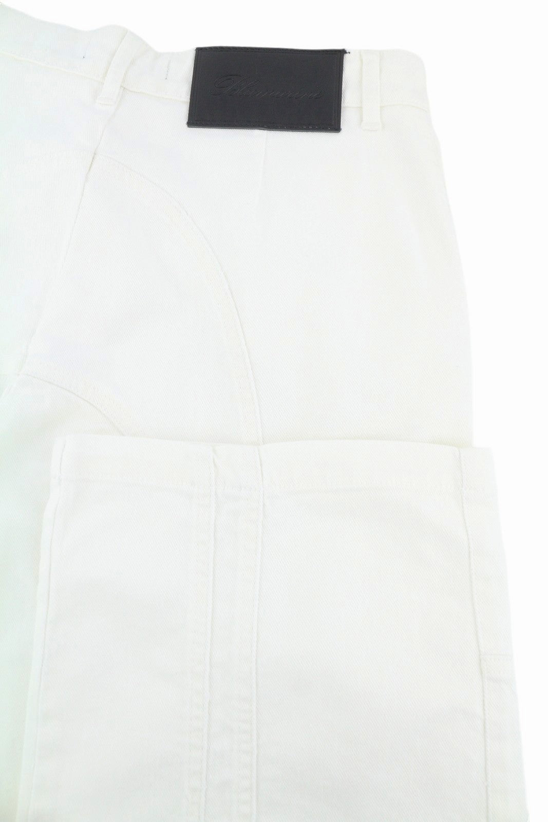 BLUMARINE J. Cargo Women Trousers 42 White Patch Pockets Belt RRP427