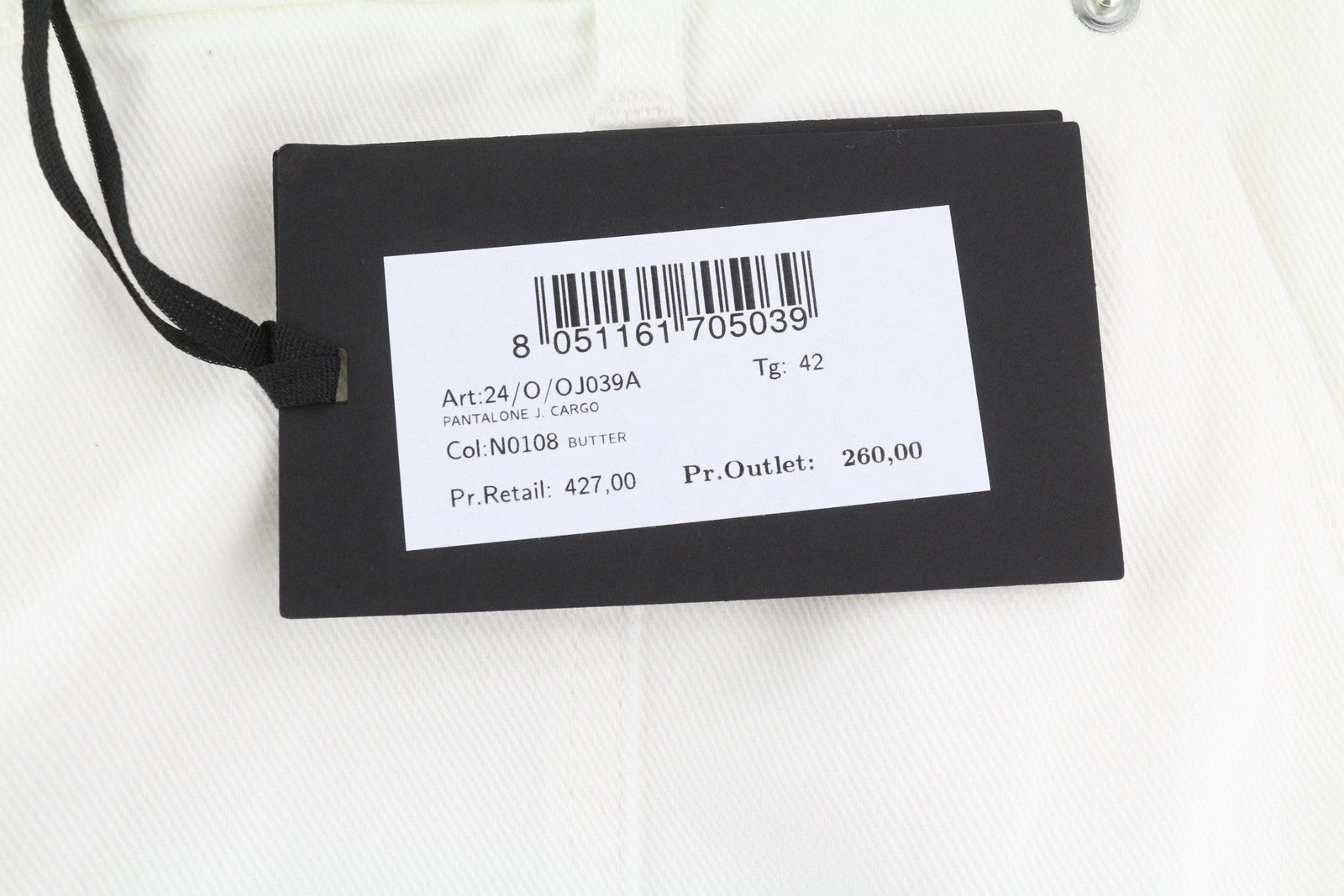 BLUMARINE J. Cargo Women Trousers 42 White Patch Pockets Belt RRP427