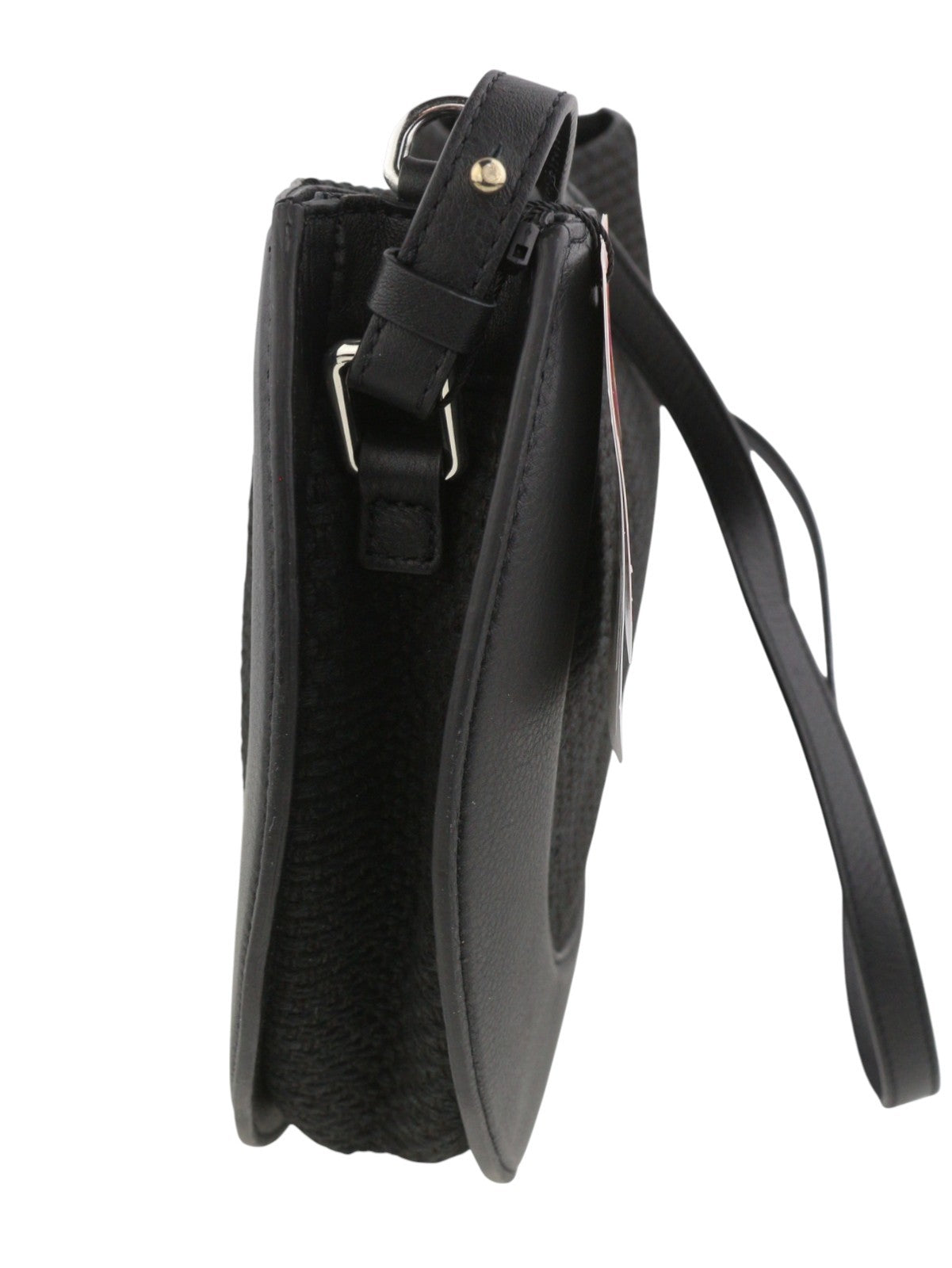 DESIGUAL Bols Sun Women Bag OS Black Leather Linen Blend Half Moon Type