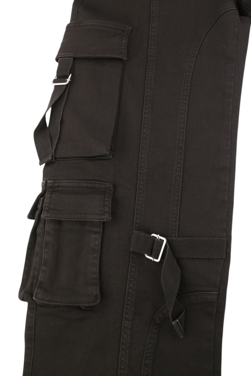 BLUMARINE J. Cargo Women Trousers 40 Black Patch Pockets Zip Belt RRP427