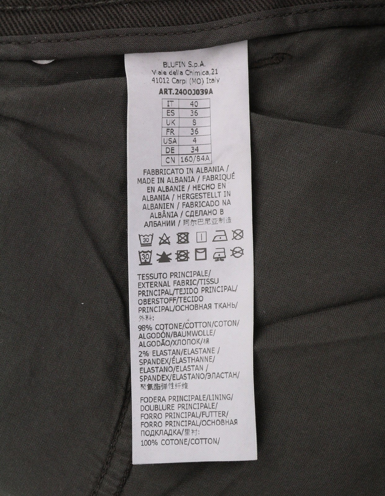 BLUMARINE J. Cargo Women Trousers 40 Black Patch Pockets Zip Belt RRP427