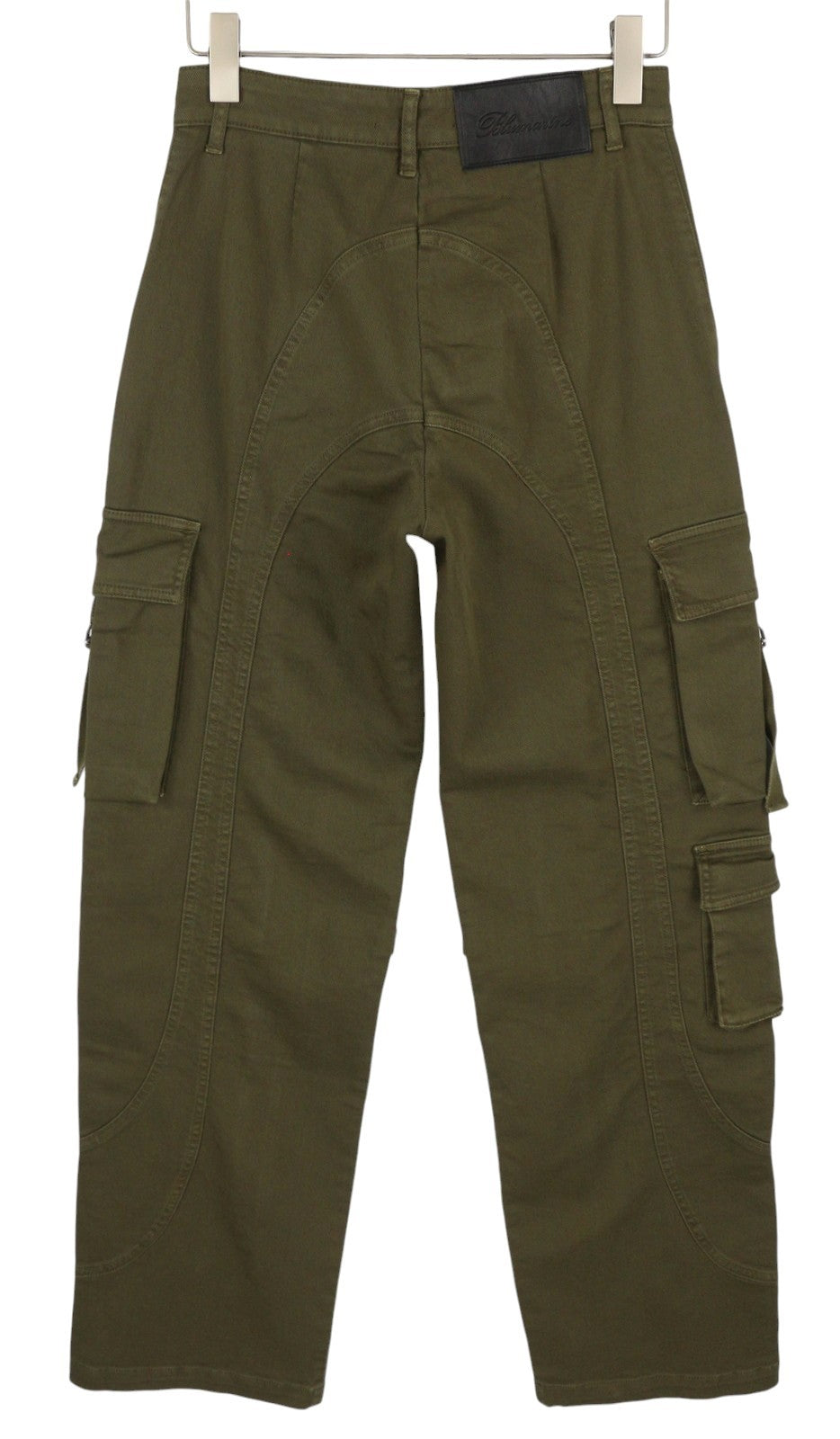 BLUMARINE J. Cargo Women Trousers 40 Black Patch Pockets Military RRP427