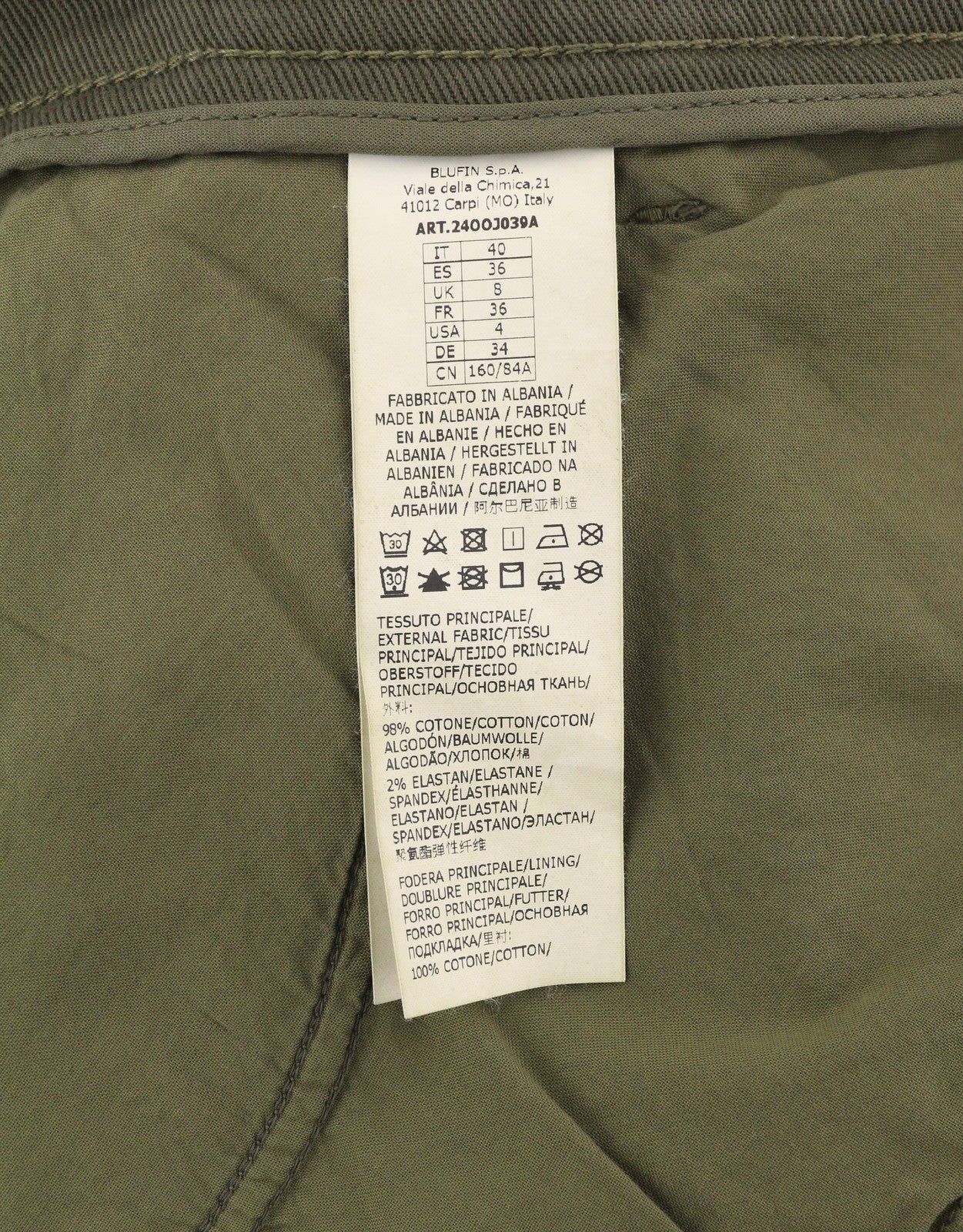 BLUMARINE J. Cargo Women Trousers 40 Black Patch Pockets Military RRP427