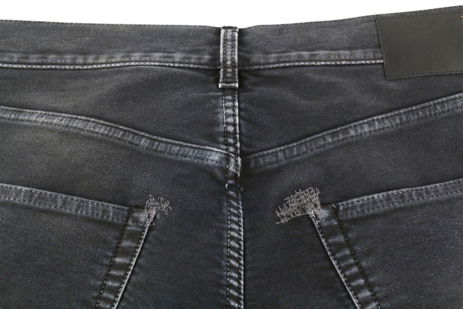 R13 X-BF Women Jeans 27 Black Moleskin Cropped Zip Fly FW25