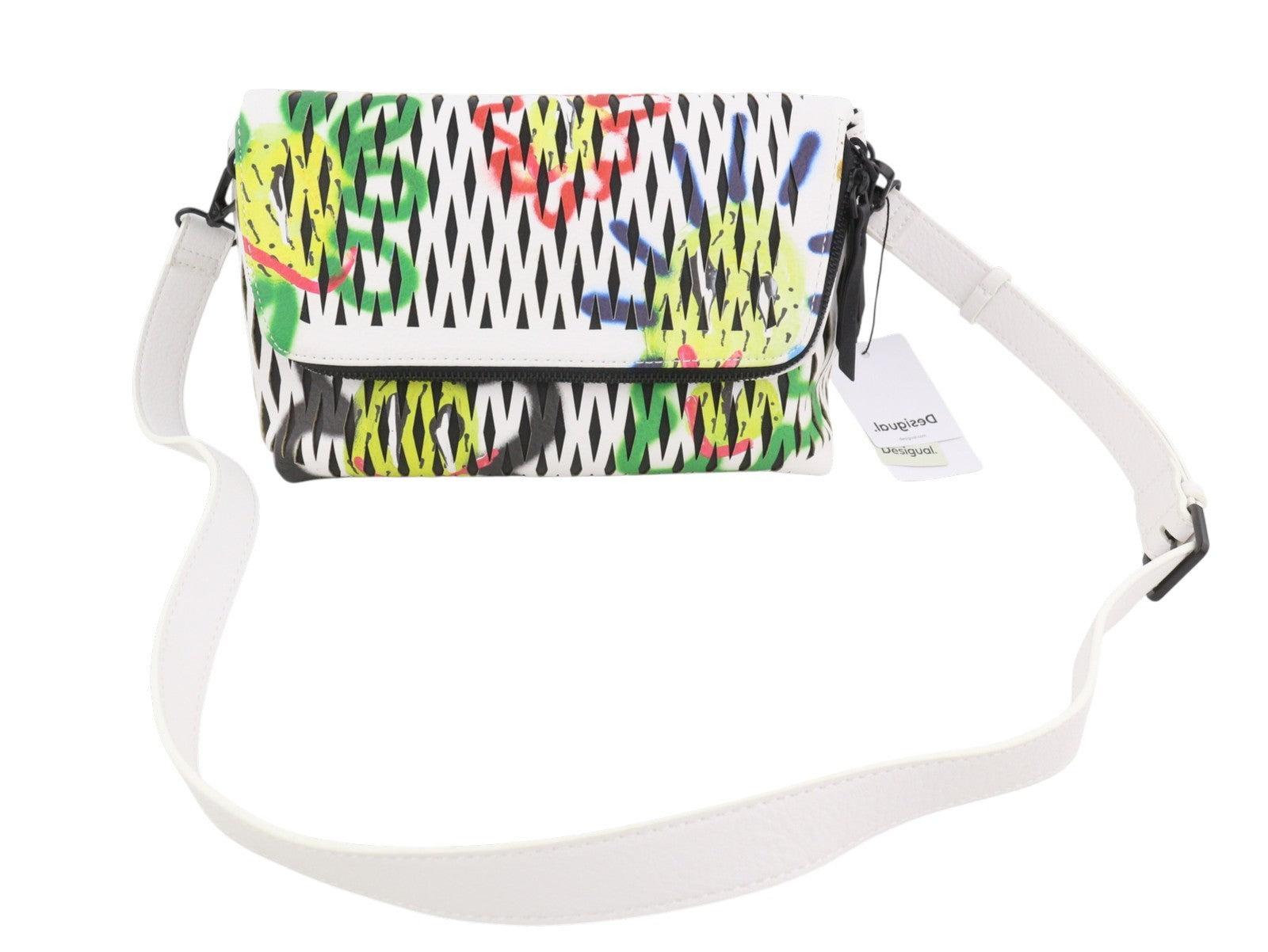 DESIGUAL Arty Pepo Vanecia Women Bag OS Colourful Textured Crossbody