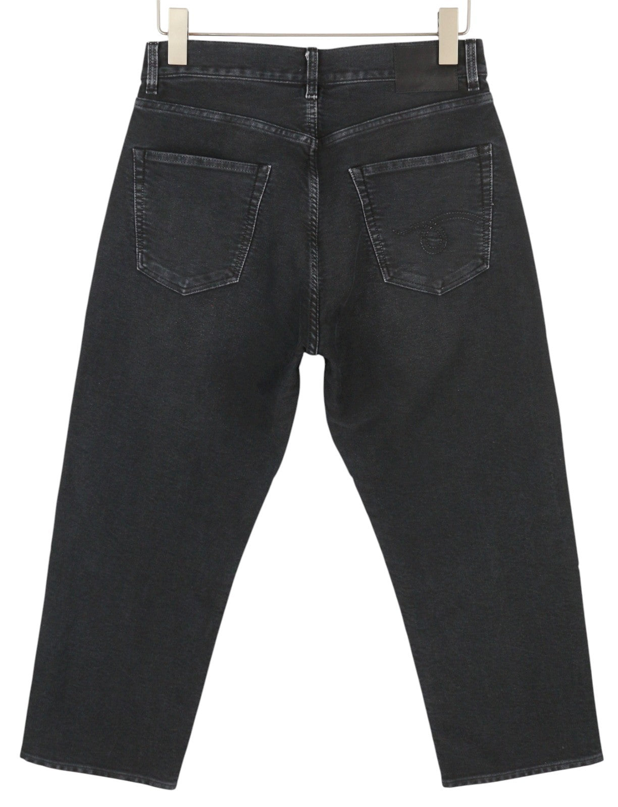 R13 X-BF Women Jeans 25 Black Moleskin Cropped Zip Fly FW25