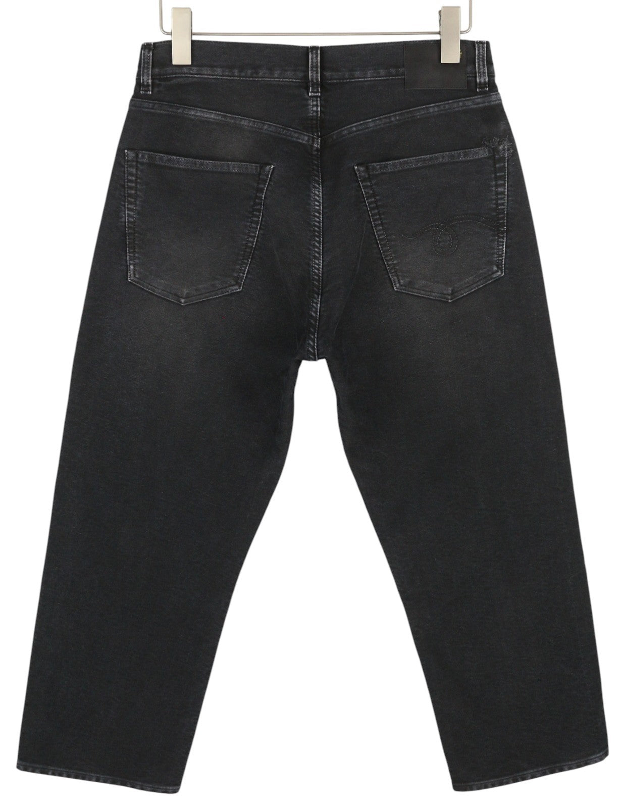 R13 X-BF Women Jeans 26 Black Moleskin Cropped Zip Fly FW25