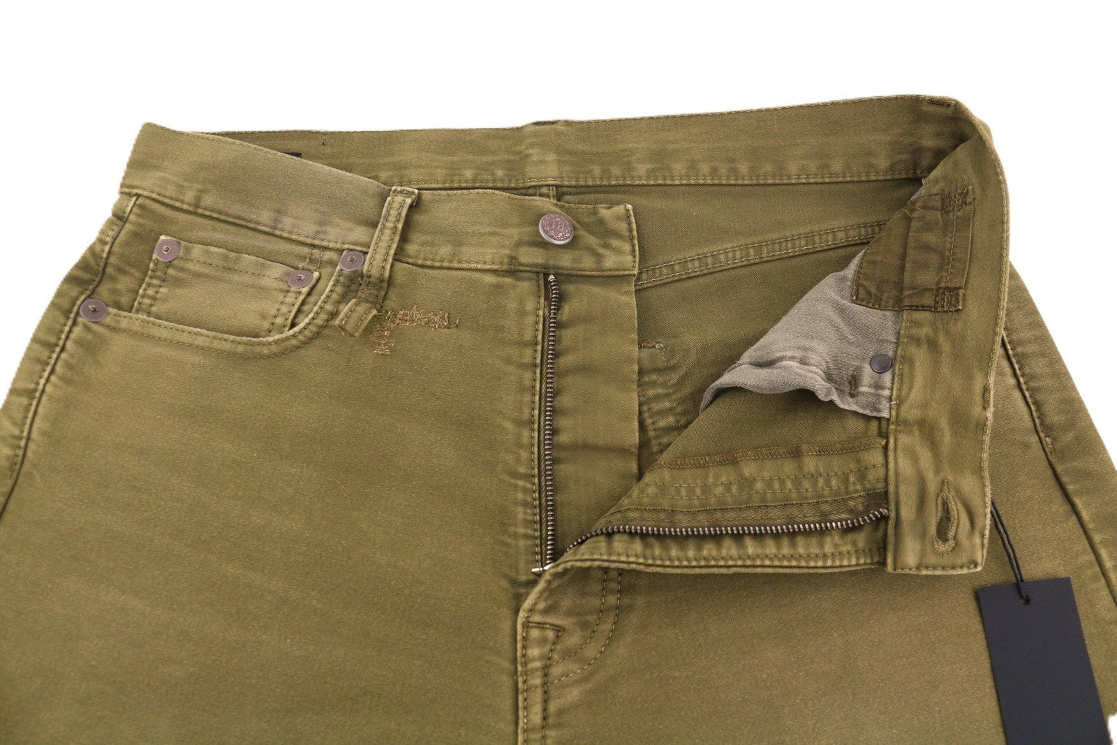 R13 Boyfriend Women Trousers 28 Olive Moleskin Cropped FW25