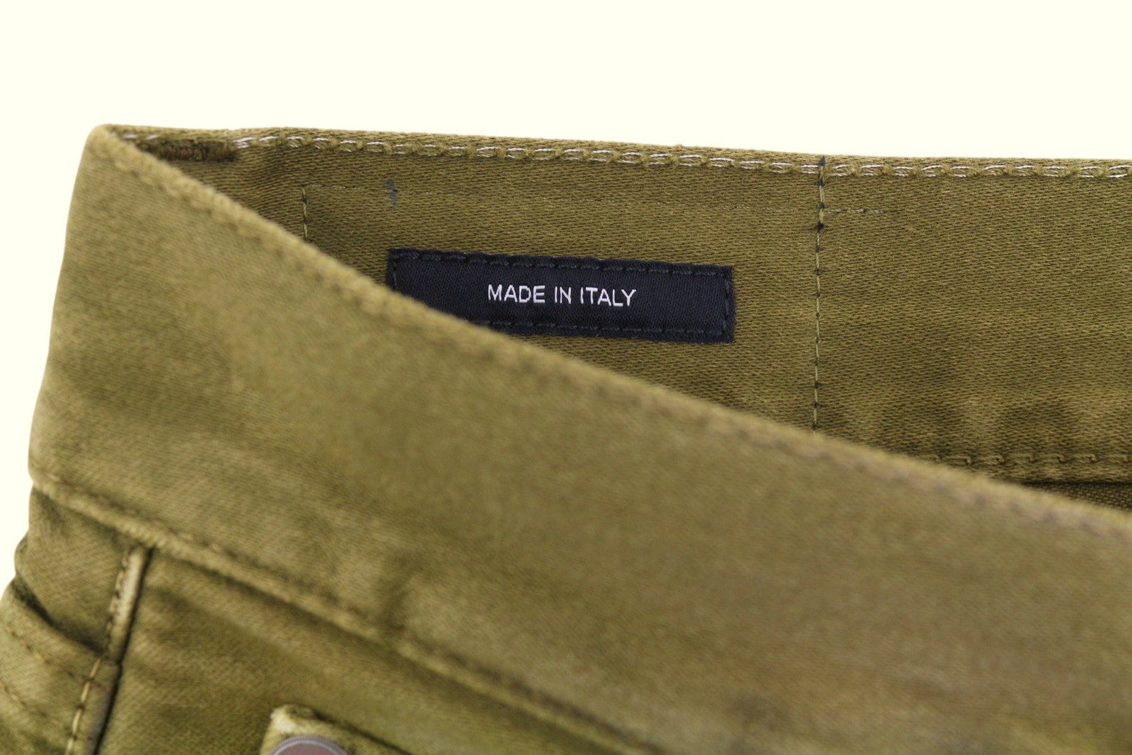 R13 Boyfriend Women Trousers 28 Olive Moleskin Cropped FW25