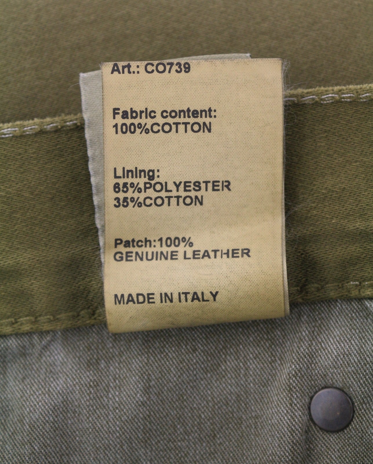 R13 Boyfriend Women Trousers 29 Olive Moleskin Cropped FW25