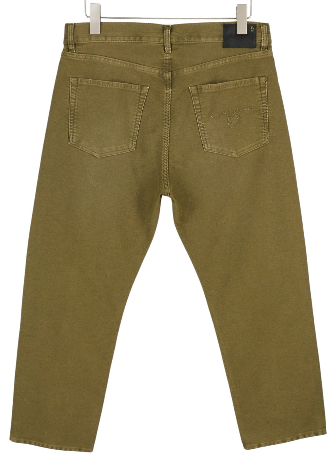 R13 Boyfriend Women Trousers 29 Olive Moleskin Cropped FW25