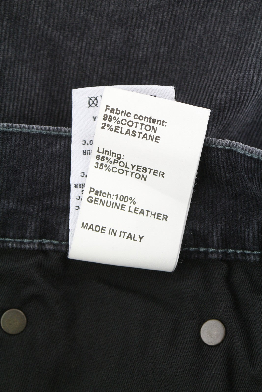 R13 Romeo Women Trousers 26 Obsidian Stretch Cord FW25