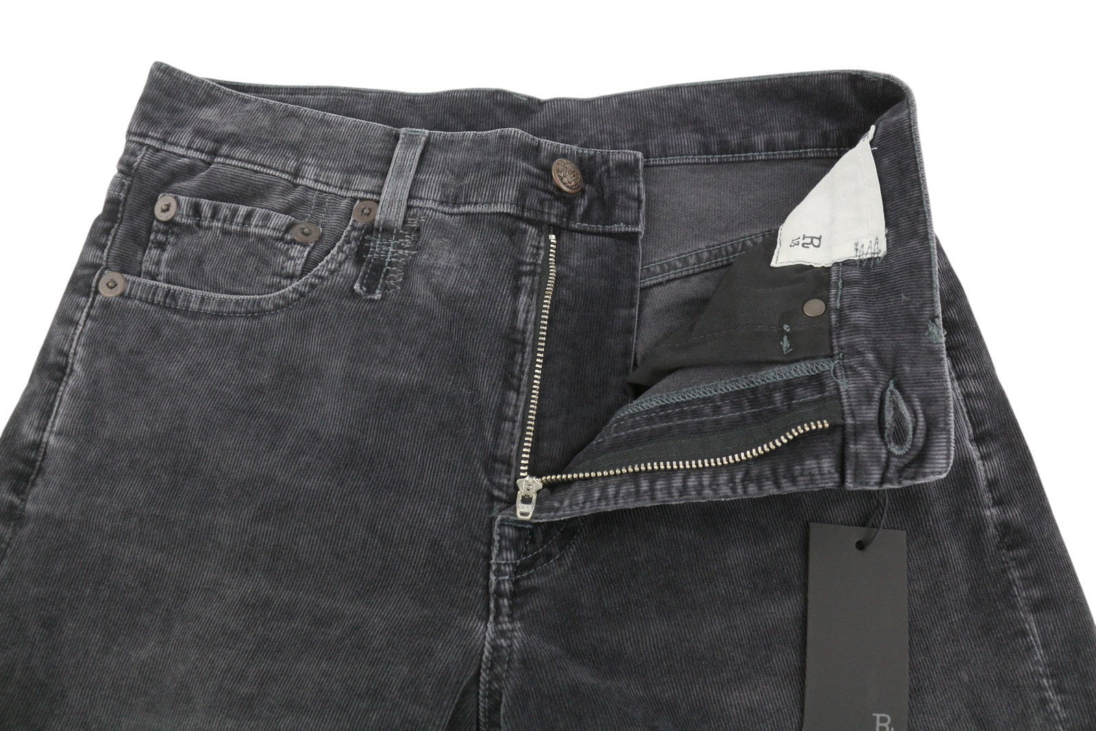 R13 Romeo Women Trousers 26 Obsidian Stretch Cord FW25