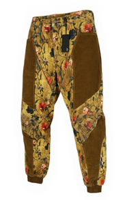 R13 Slouch Motocross Women Trousers 27 Floral Velveteen PF25 RRP1795