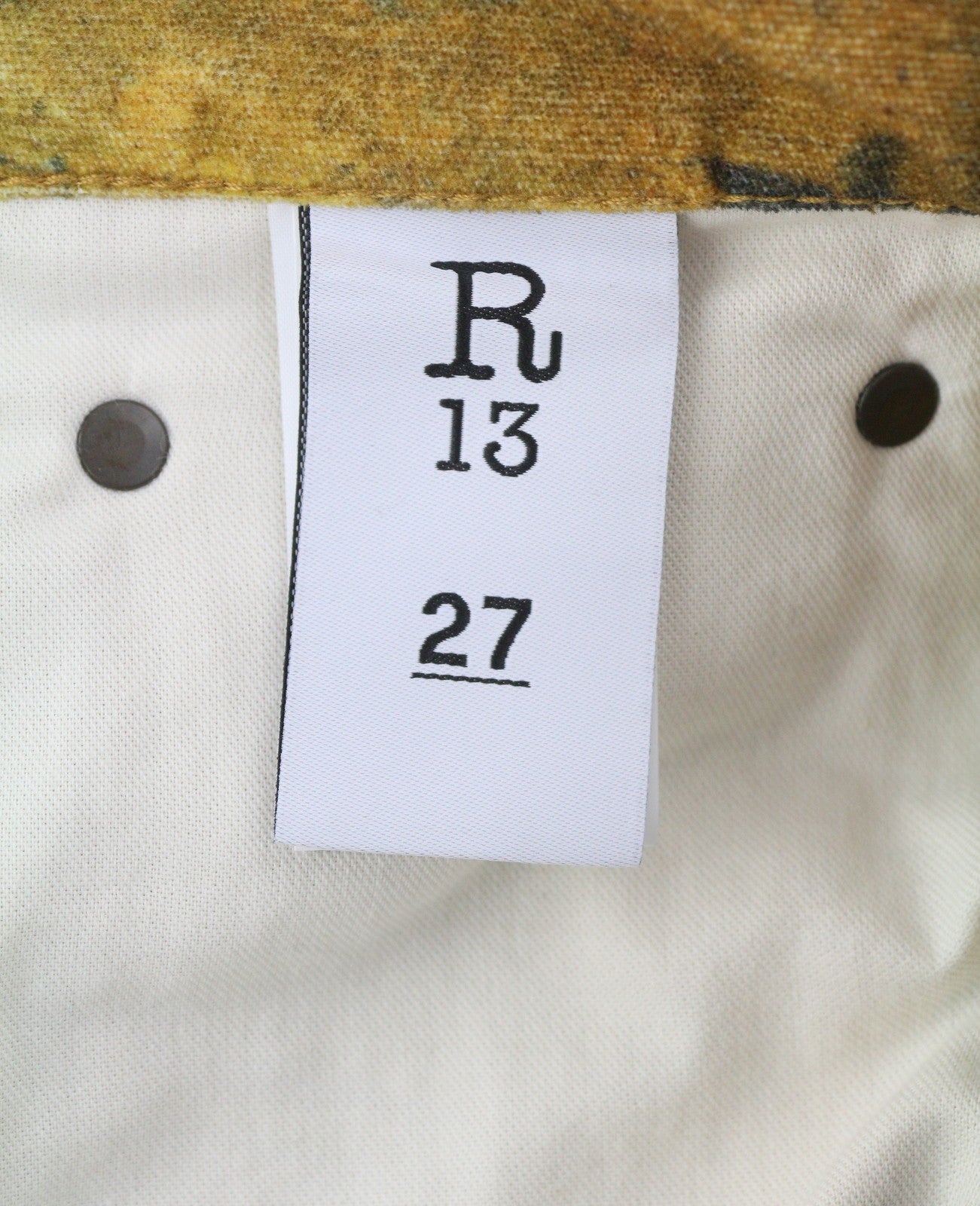 R13 Slouch Motocross Women Trousers 27 Floral Velveteen PF25 RRP1795