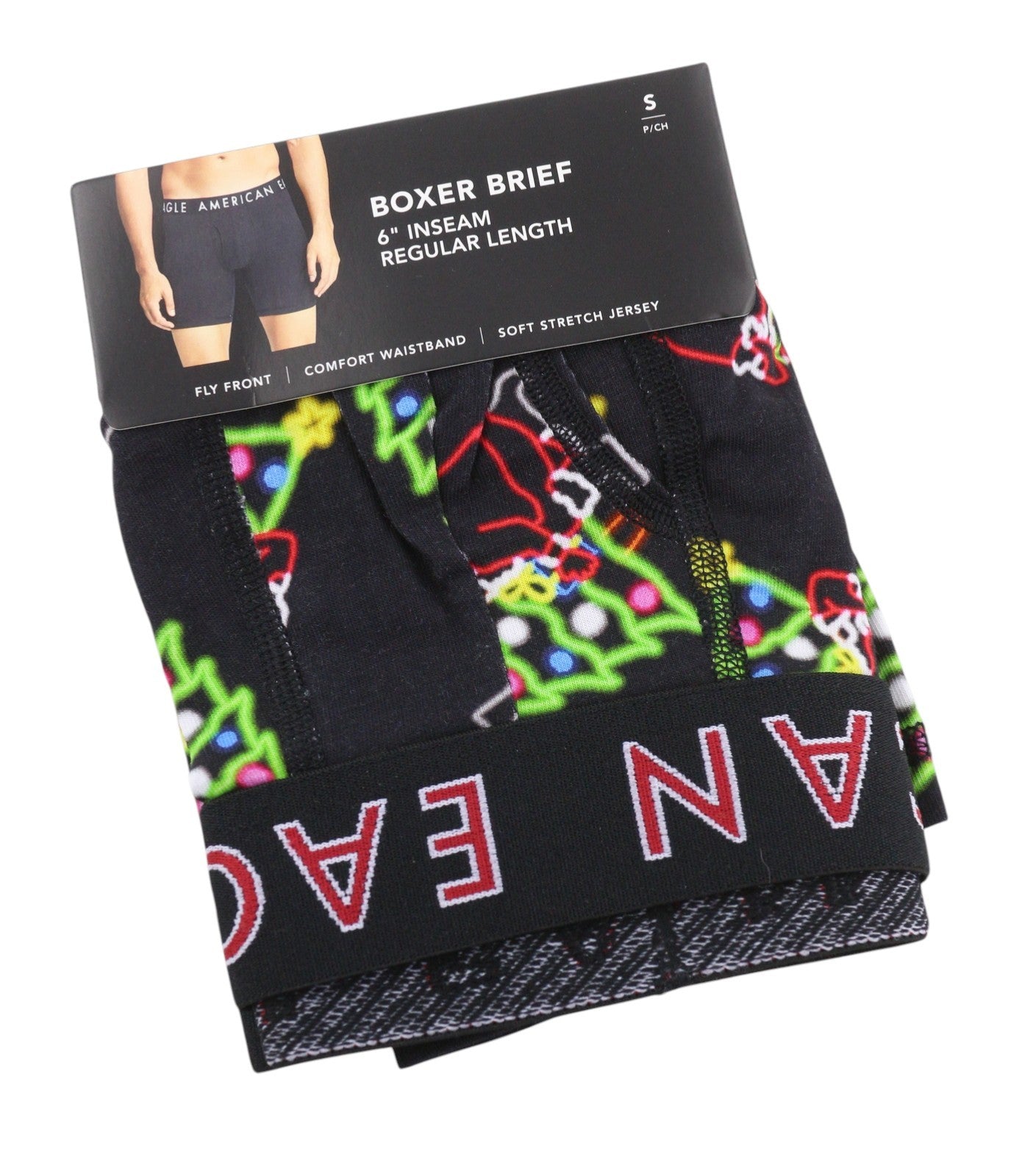 AMERICAN EAGLE OUTFITTERS Men Underwear S Patterned Boxer Brief Soft Jersey