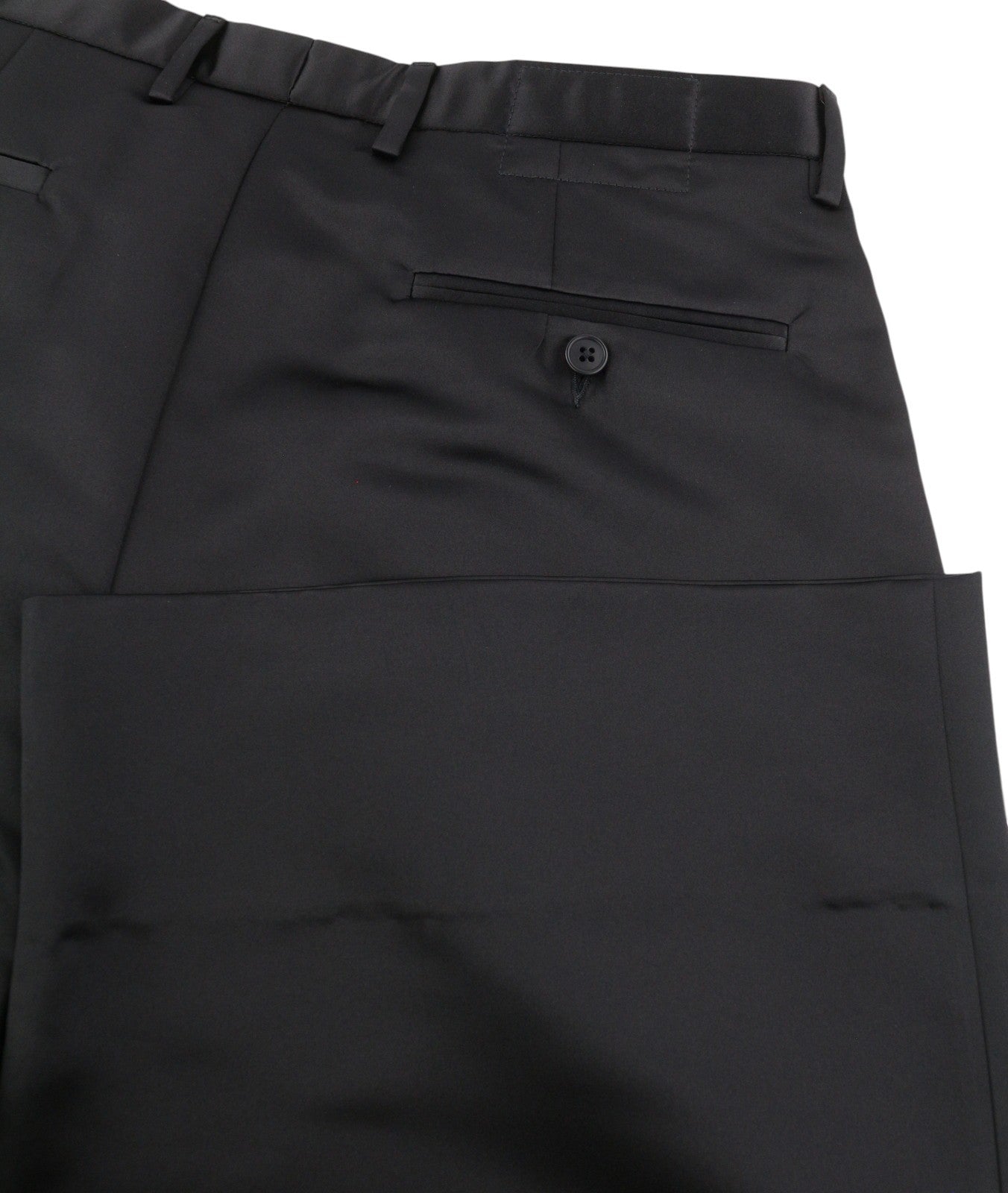 R13 Relaxed Cropped Pleated Women Trousers 29 Black Satin FW25
