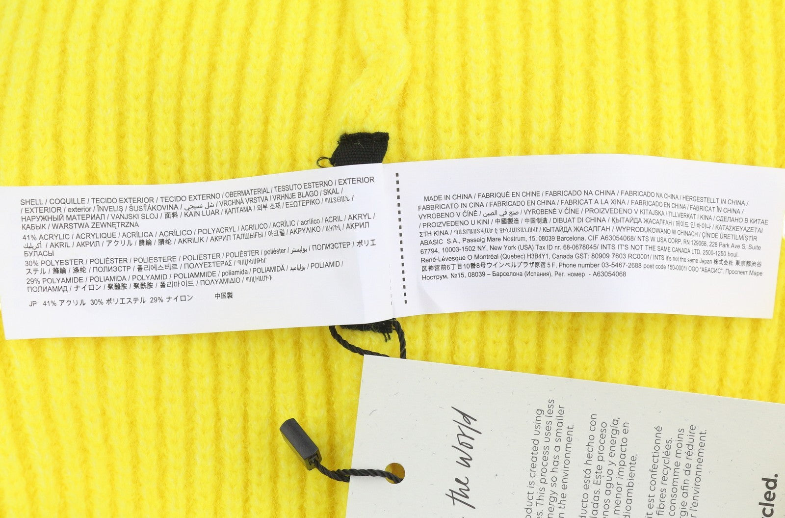 DESIGUAL Pack Gift Box Plain Women Gloves & Hat Set OS Yellow Tight-Knit 2in1