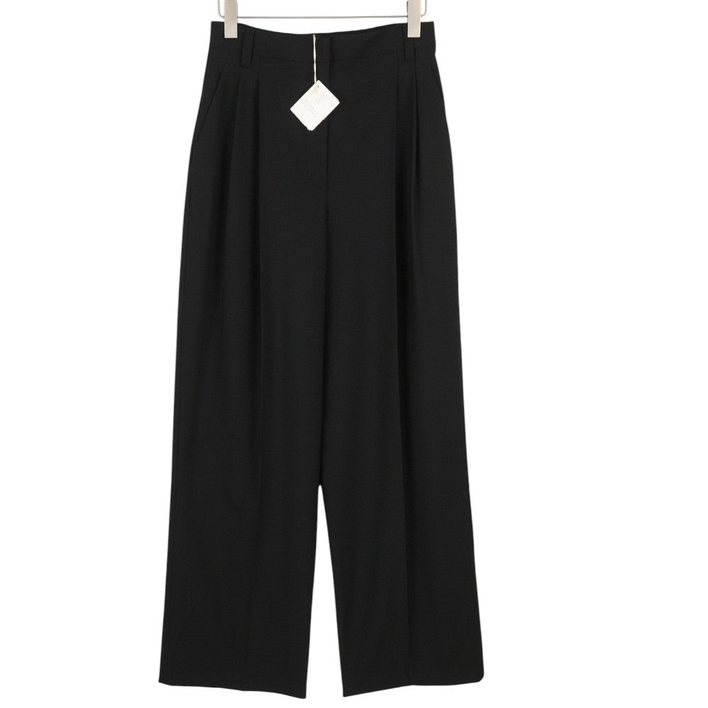 BRUNELLO CUCINELLI Women Trousers EU38 Black Pleated Flared