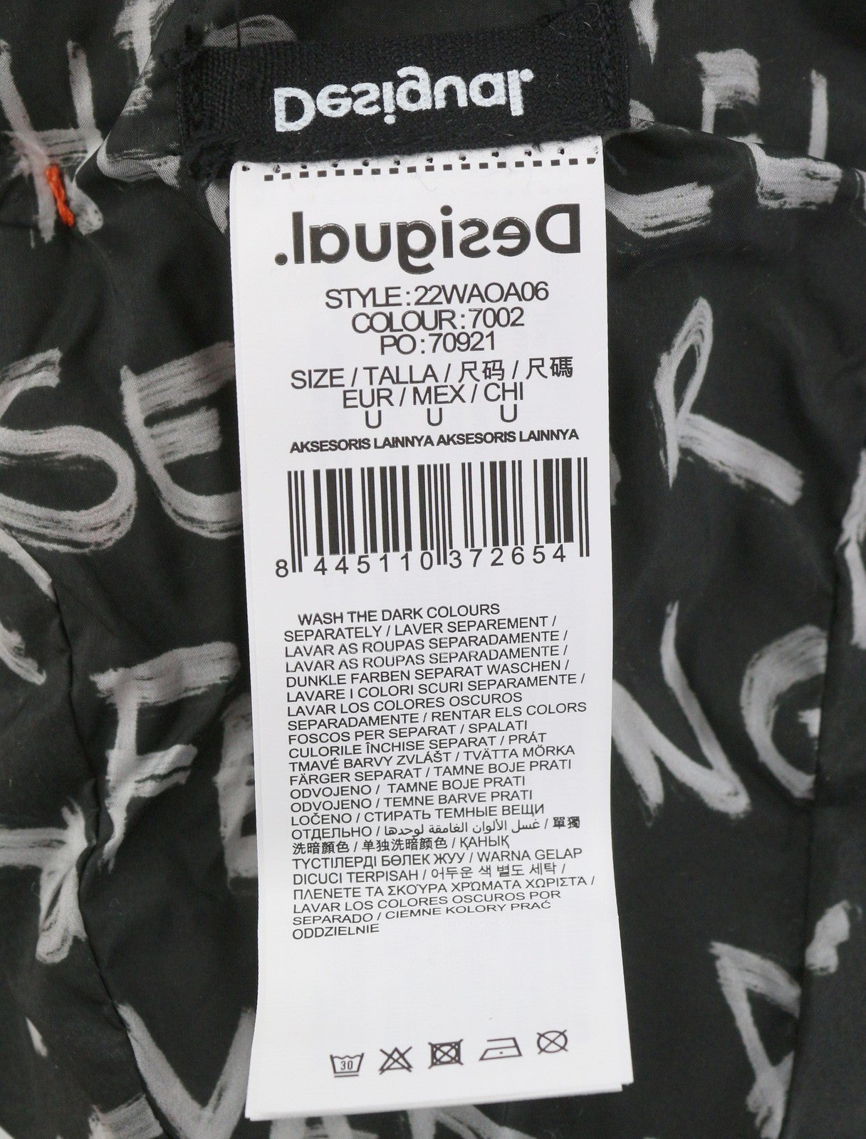 DESIGUAL Pack Gift Box Padded Women Gloves & Hat Set OS Orange Quilted 2in1