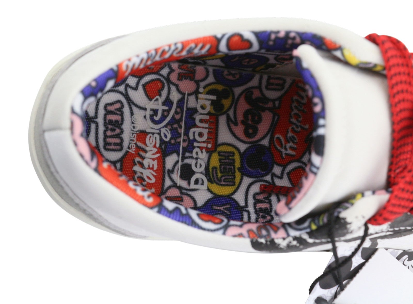 DESIGUAL x Disney Fancy Mickey Women Sneakers EU37 White Leather Laced Low Top