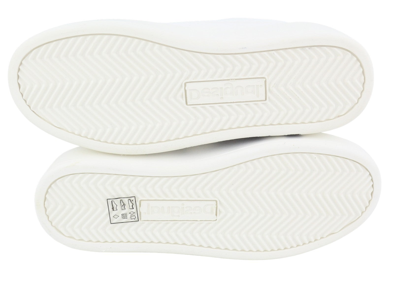 DESIGUAL x Disney Fancy Mickey Women Sneakers EU37 White Leather Laced Low Top