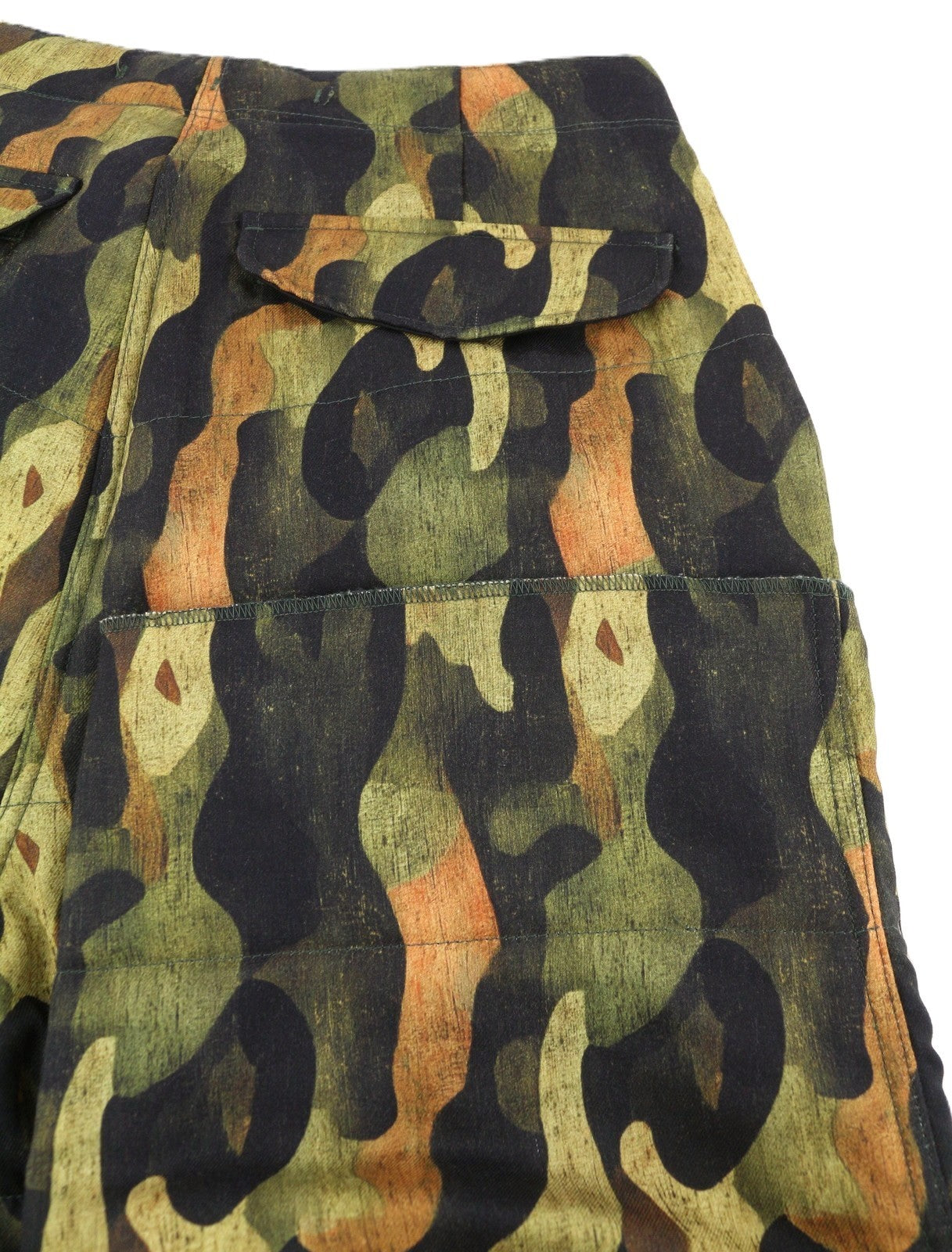 R13 Padded Military Women Trousers 28 Wool Silk FW25