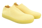 MAX&CO. Women Sneakers EU37 Yellow Textured Slip On Comfortable Sole Square