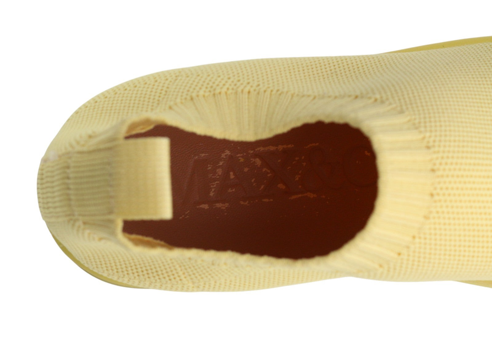 MAX&CO. Women Sneakers EU37 Yellow Textured Slip On Comfortable Sole Square