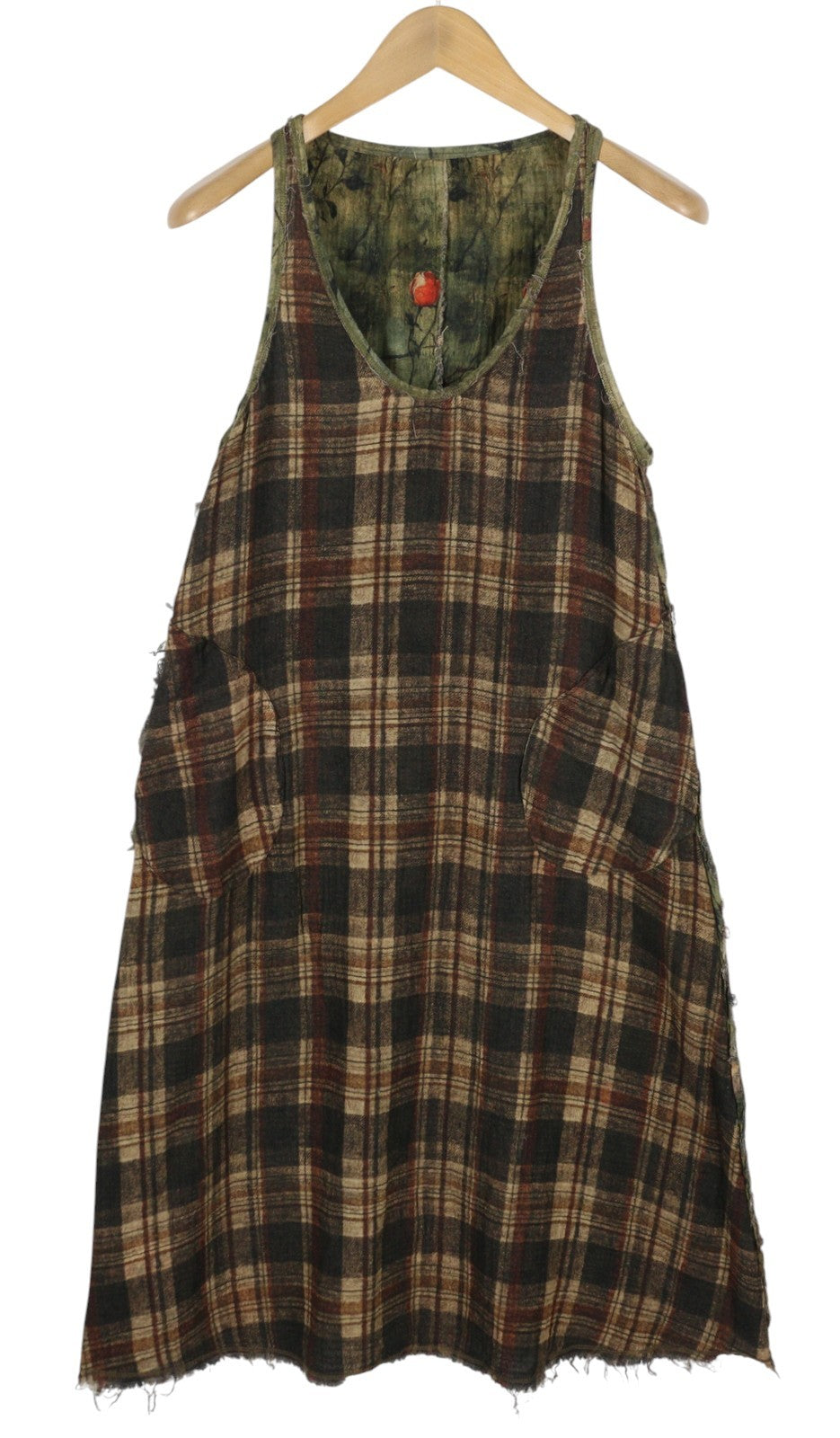 R13 Reversible Tank Women Dress M Patterned Midi PF25 RRP999