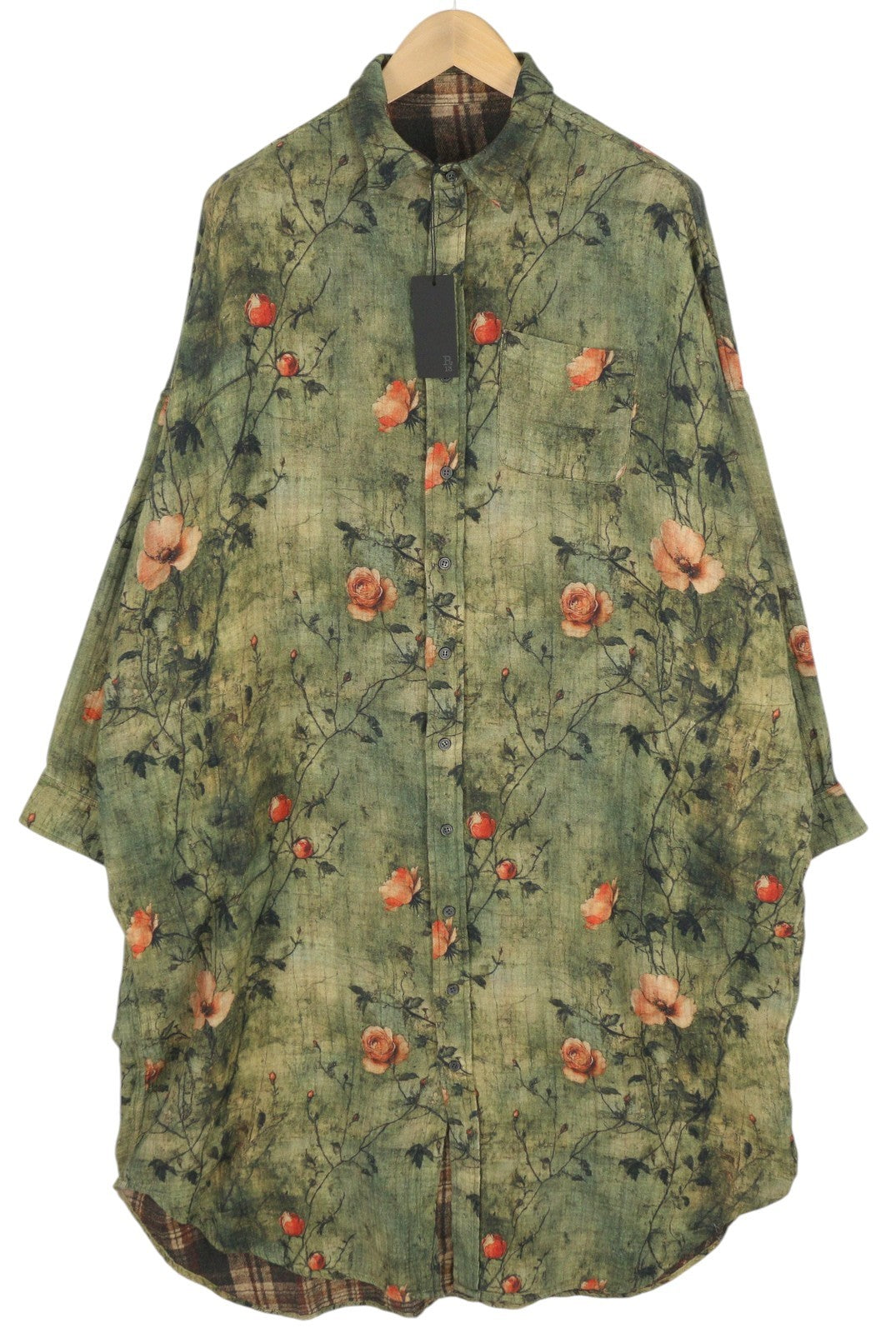 R13 Reversible Jumbo Shirtdress Women Dress M/L PF25 RRP899