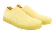 MAX&CO. Women Sneakers EU41 Yellow Textured Slip On Comfortable Sole Square