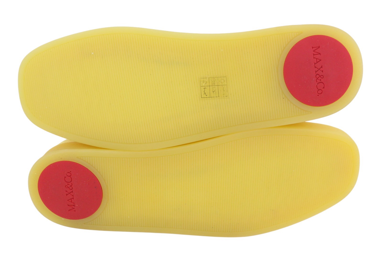 MAX&CO. Women Sneakers EU41 Yellow Textured Slip On Comfortable Sole Square