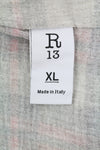Button-Up Shredded Seam Drop Neck